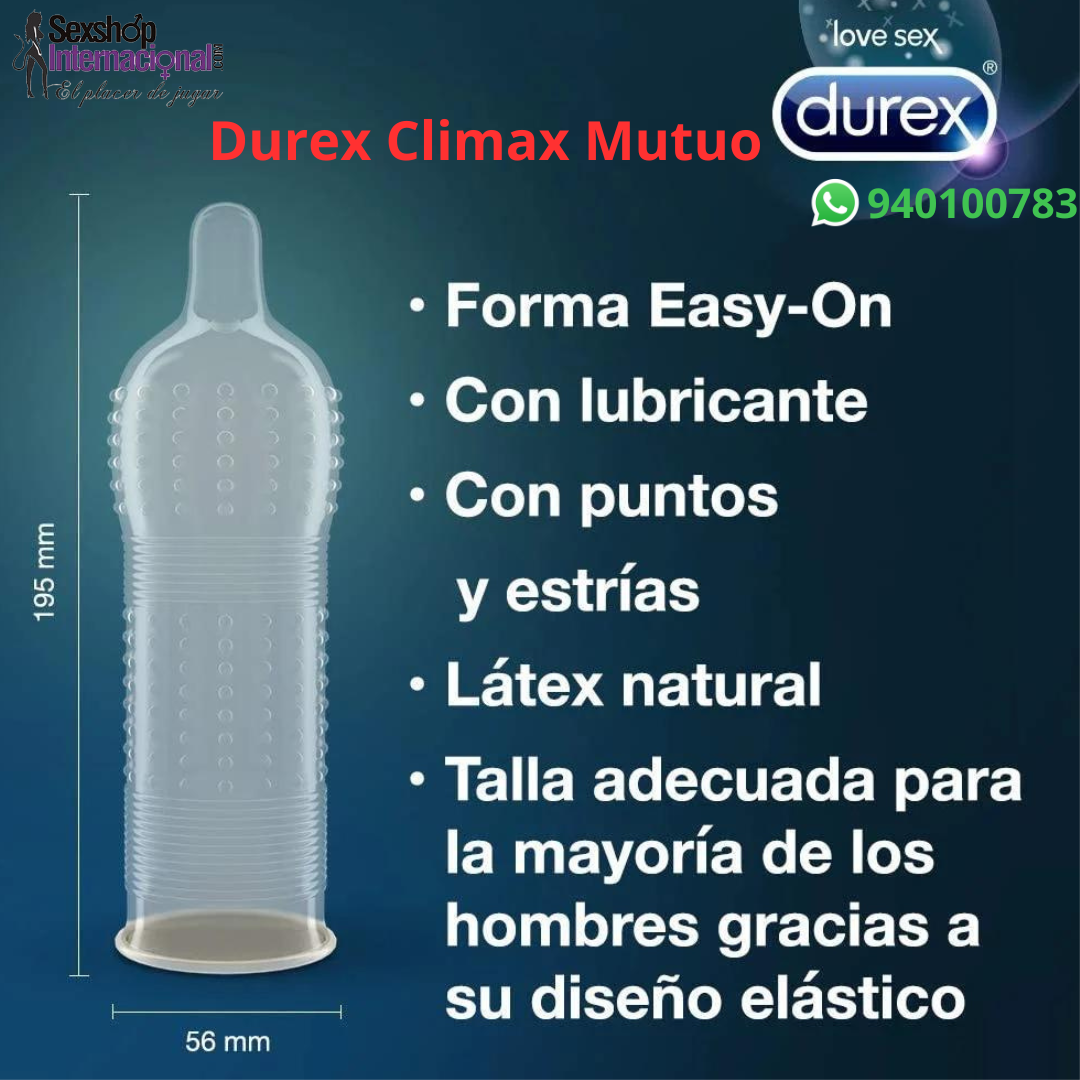 DUREX PRESERVATIVO CLIMAX MUTUO X 3 UNIDADES 